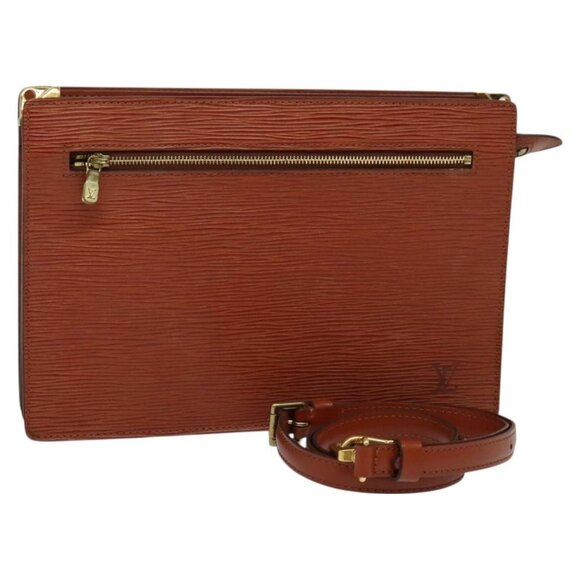 LOUIS VUITTON Epi Angian Clutch Bag Brown M52113 LV Auth 130924 - Picture 1 of 16